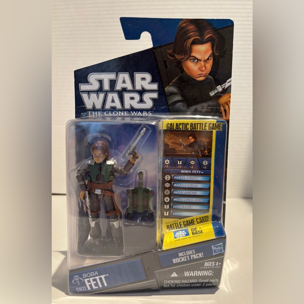 Star Wars The Clone Wars Clone Wars 2010 Boba Fett Action Figure CW32 Rare